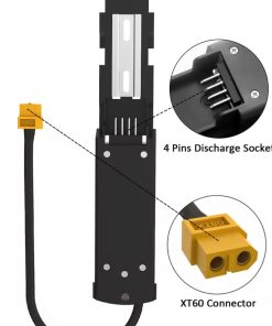 Alternative view of Battery bottom base mount plate 4pins